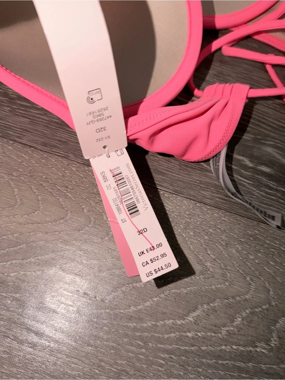 Victorias Secret Swim Suit Bikini Top Size 32D - Picture 3 of 3